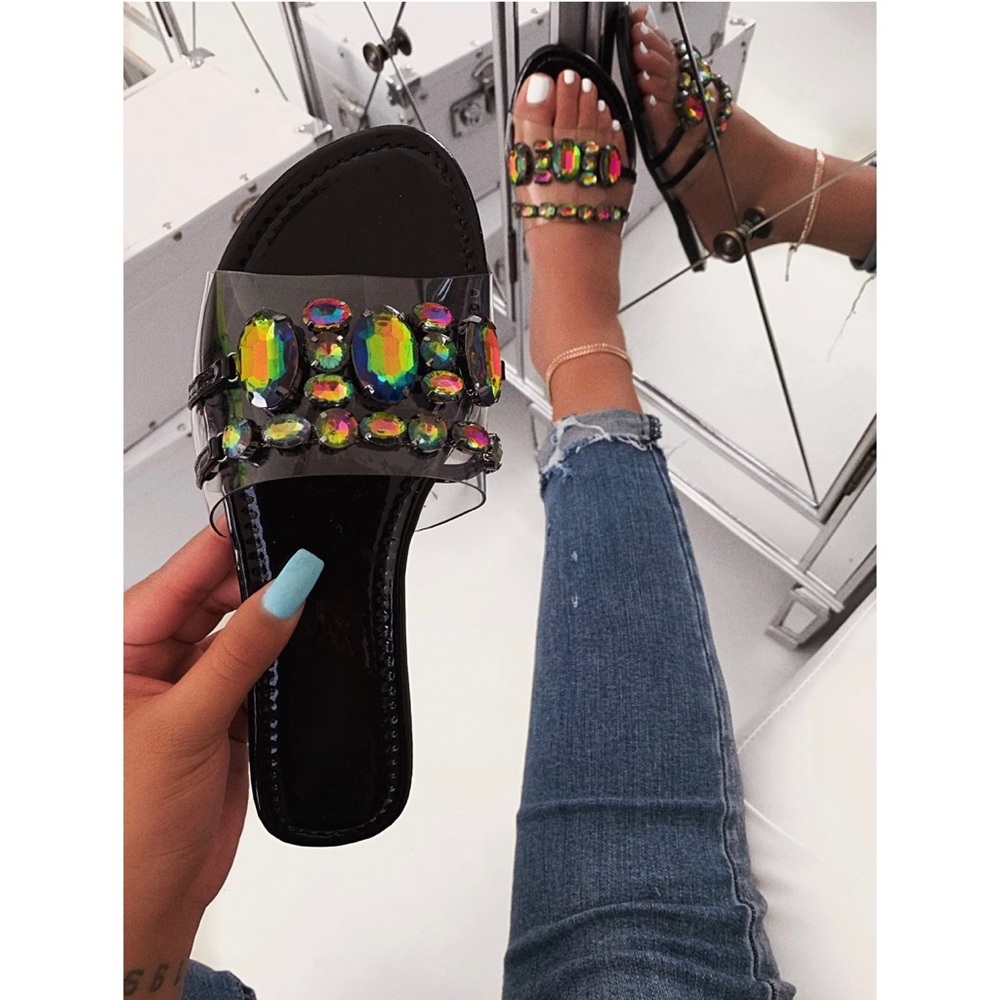 Jeweled sandals (brand new)